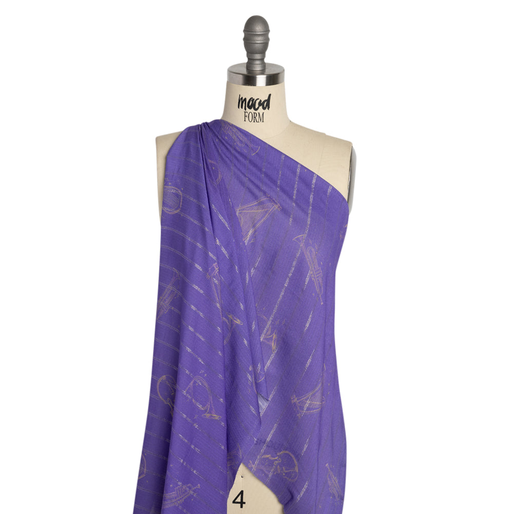 Mood Exclusive Lavender Concerto Metallic Pinstriped Viscose Dobby - Joann Fabrics