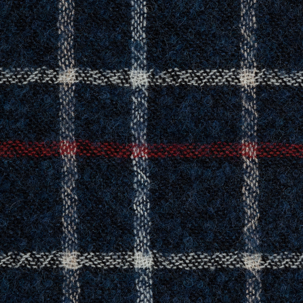 Sea NY Italian Red, White and Blue Plaid Wool Blend - Joann Fabrics