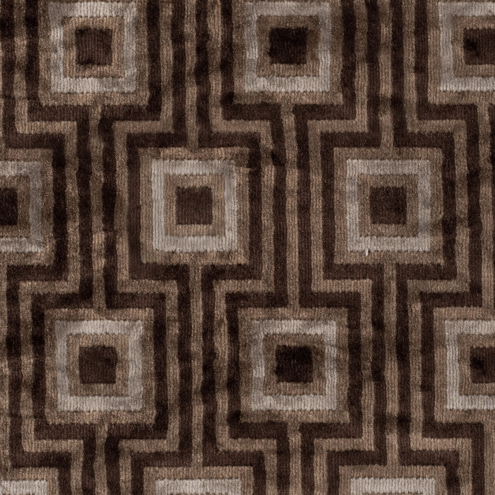 Brown Geometric Velvet - Joann Fabrics