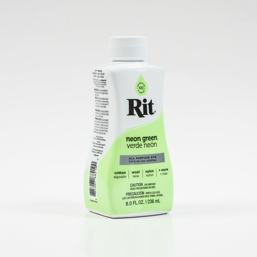 Rit All-Purpose Liquid Fabric Dye - Neon Green - 8oz Bottle - Joann Fabrics