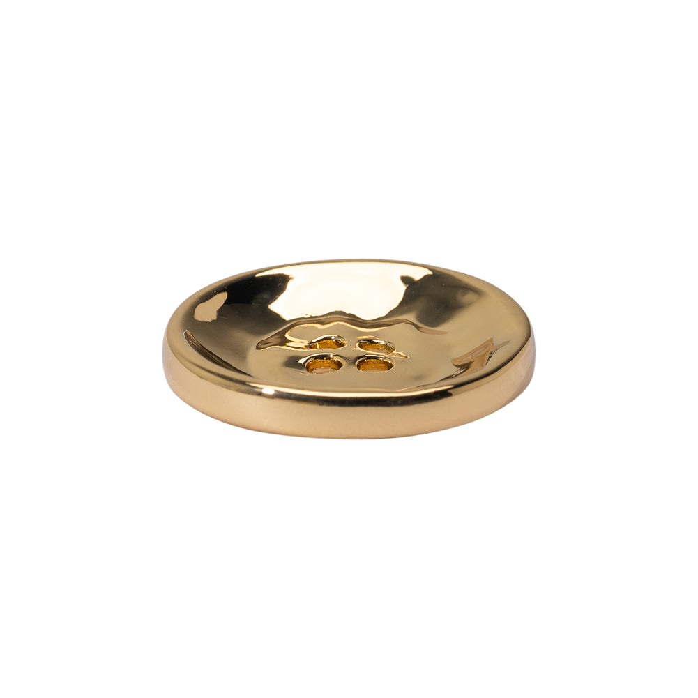 Organic Textured Metal Four-Hole Button - 36L/23mm - Gold - Joann Fabrics