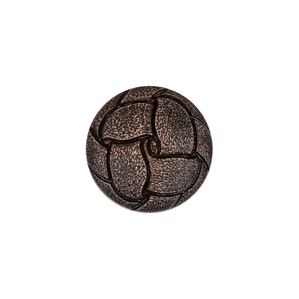 Italian Dark Brown Knotted Leather-Look Shank Back Plastic Button - 28L/18mm - Joann Fabrics