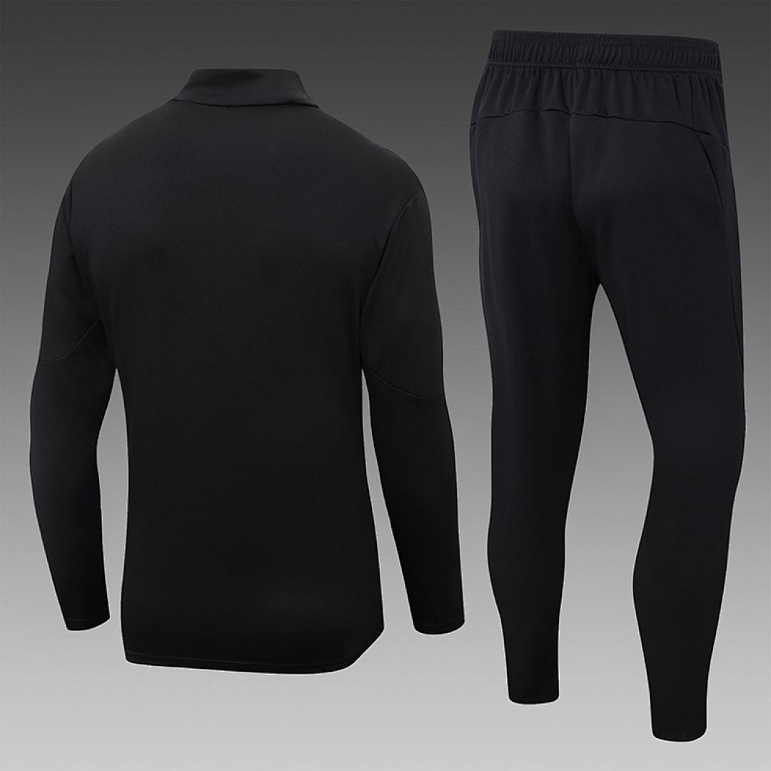 2025/2026 Manchester City Half-Pull Training Suit black Football Shirt 1:1 Thai Quality Set
