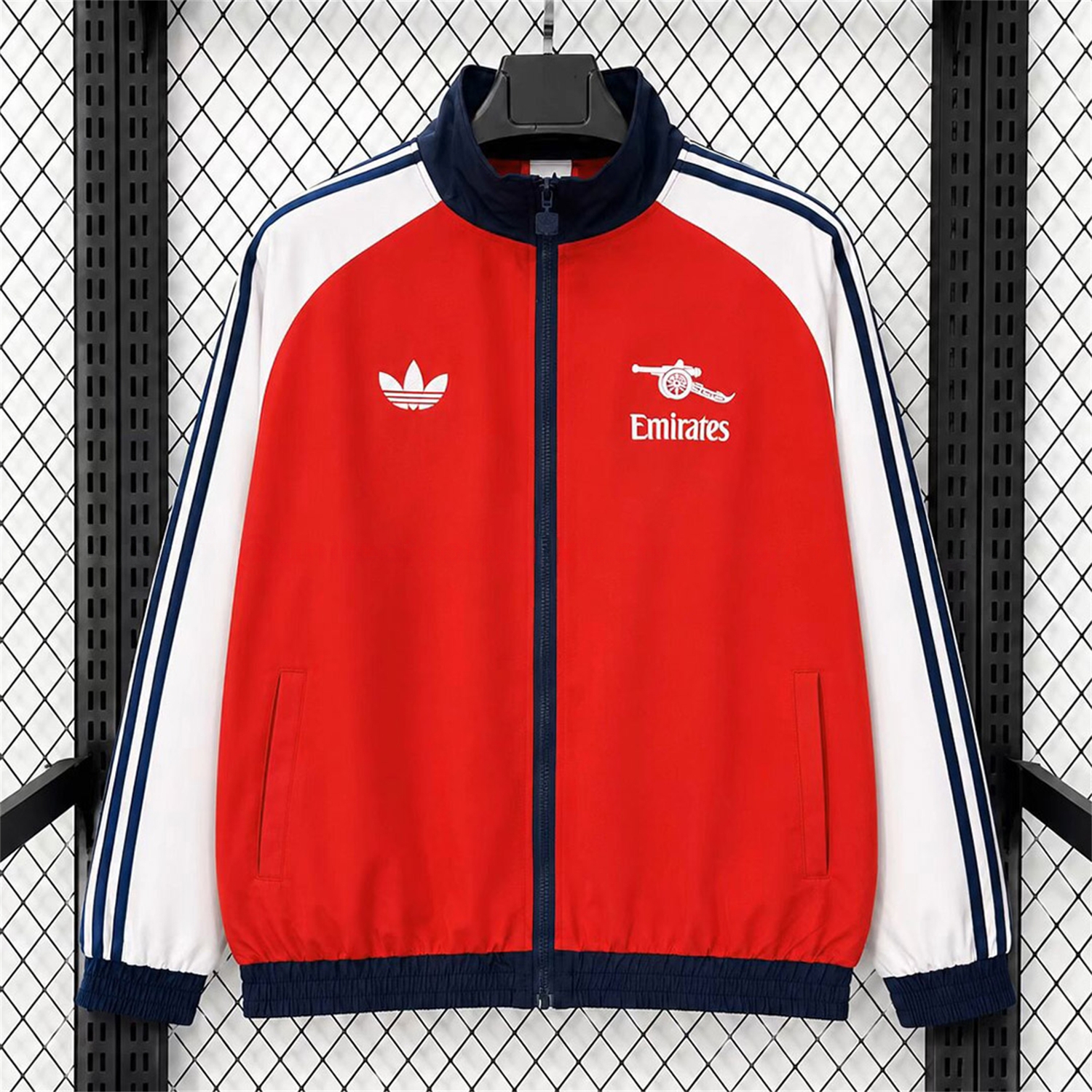 Arsenal 25-26 Originals Trefoil Windbreaker Jacket - Red - UnitedFutballJersey