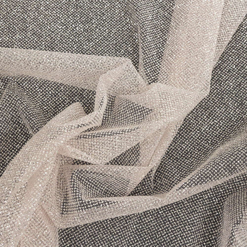 Tulle with Metallic Platinum Glitter - Pink - Platina Collection - Joann Fabrics