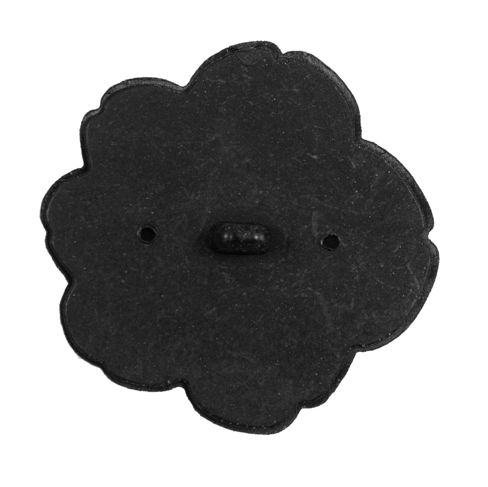 Italian Black Flower Shank Back Button - 54L/34mm - Joann Fabrics
