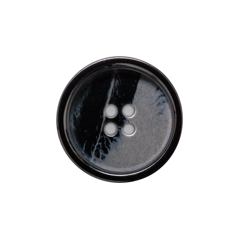 Italian Black Abstract 4-Hole Plastic Button - 36L/23mm - Joann Fabrics