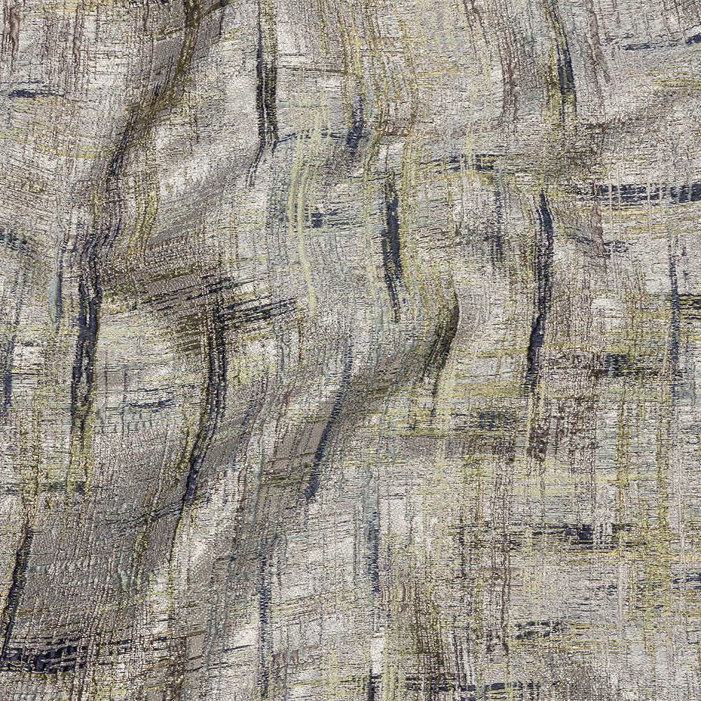 Metallic Rose Gold, Navy and Olive Crosshatching Luxury Brocade - Joann Fabrics