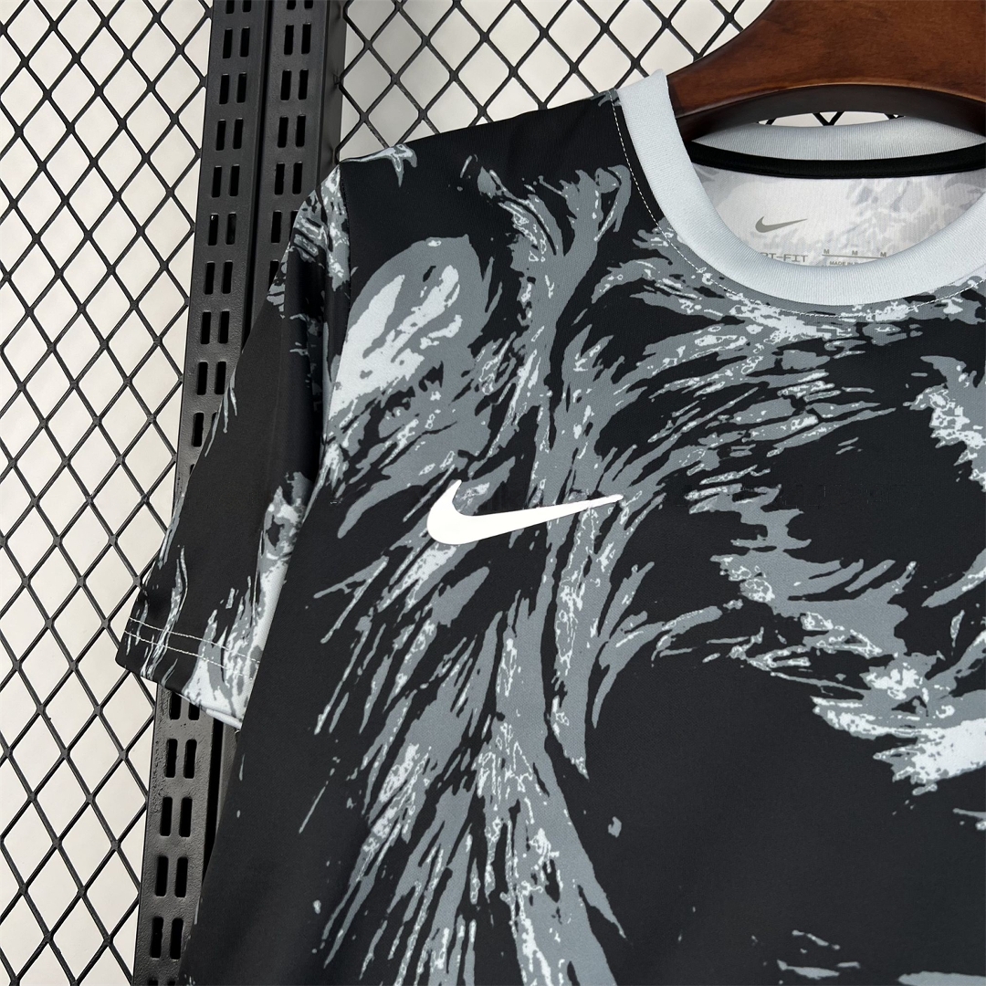 England 2026 Black With Gray And White Abstract Swirls Special Edition Jersey - Fans Version - UnitedFutballJersey