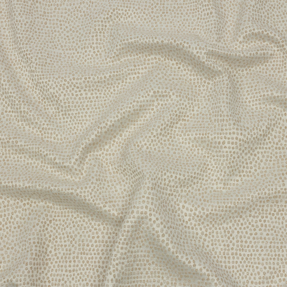 Recycled Polyester Drapery Jacquard - Champagne Spotted - British Imported - Joann Fabrics