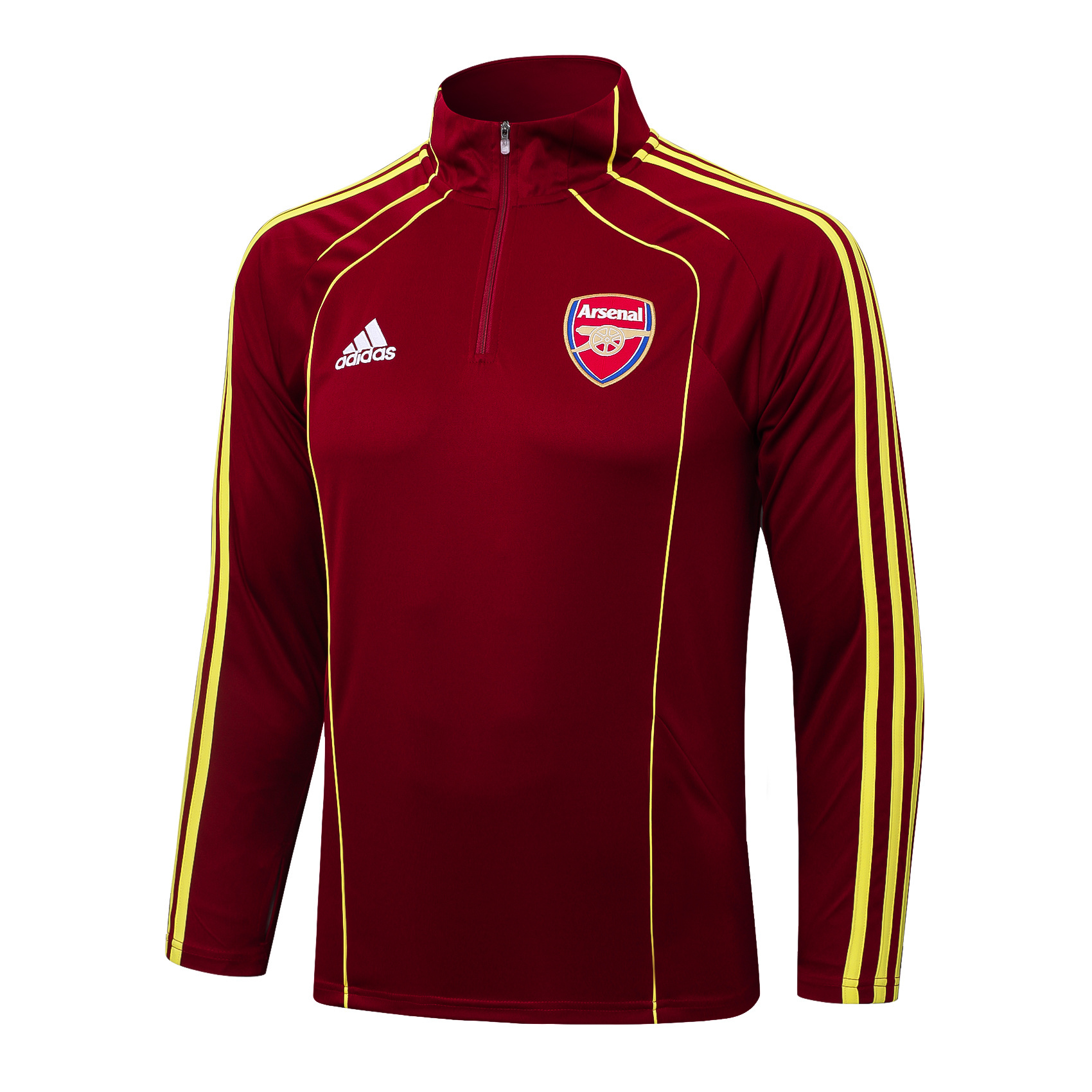2025/2026 Arsenal Half-Pull Training Suit Maroon Retro Edition Football Shirt 1:1 Thai Quality Set