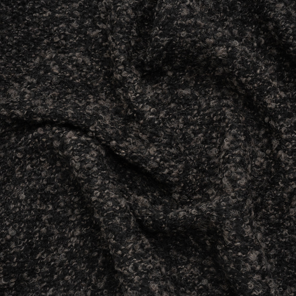 Wool Blend Boucle Tweed - Black and Brown - Joann Fabrics