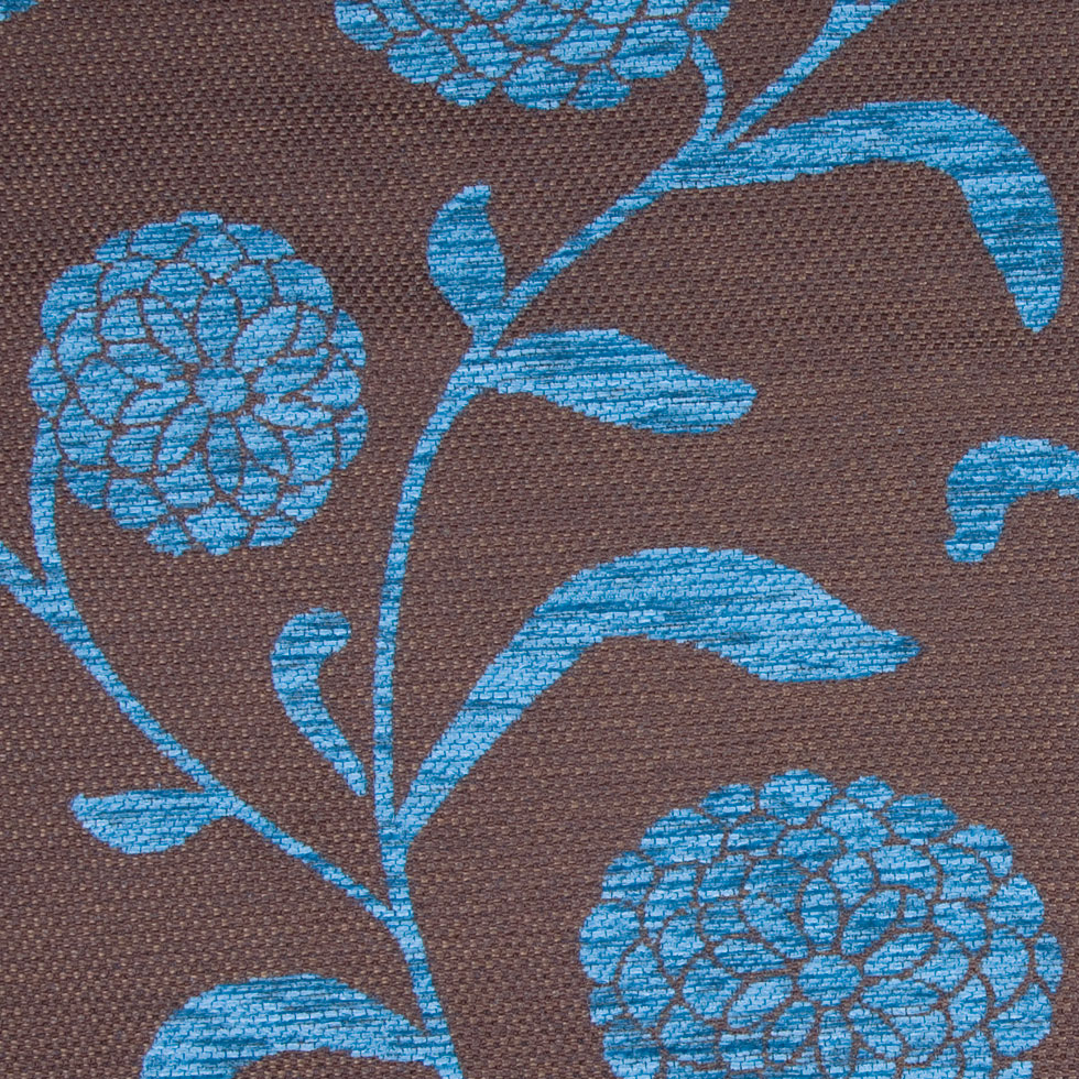 Chocolate/Blue Floral Chenille - Joann Fabrics