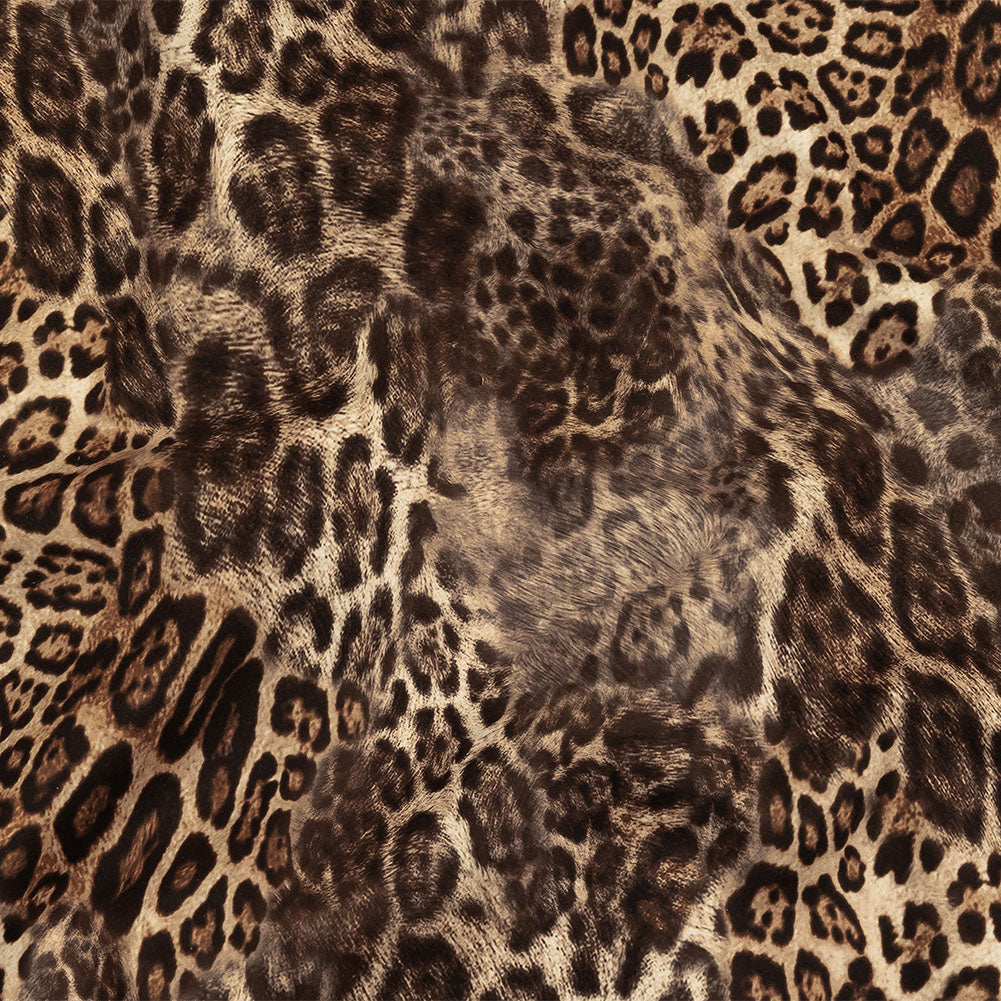 Brown Jaguar Printed Micro-Polyester and Cotton - Joann Fabrics