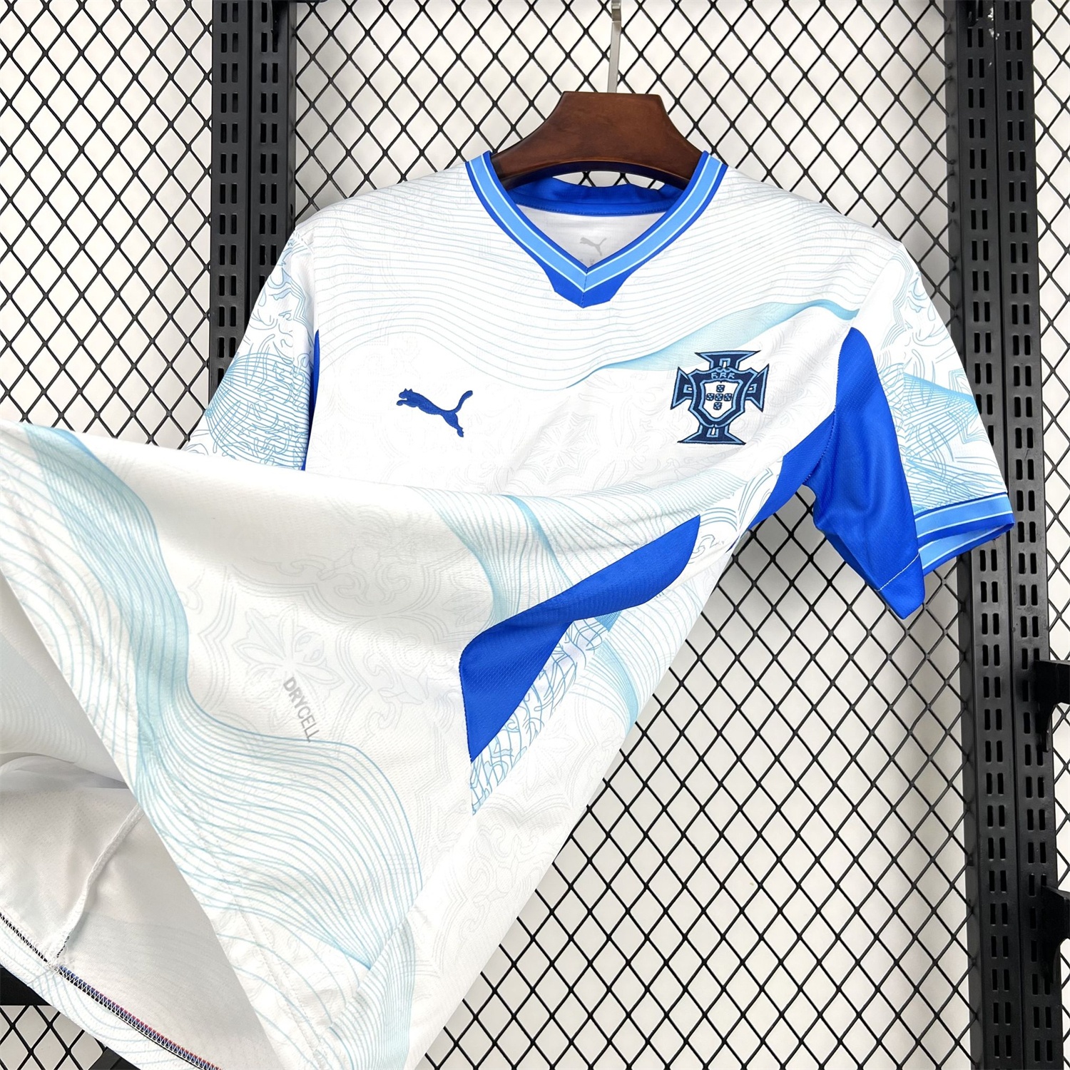 Portugal 2026 Bright White With Sky Blue Waves Special Jersey - Fans Version - UnitedFutballJersey