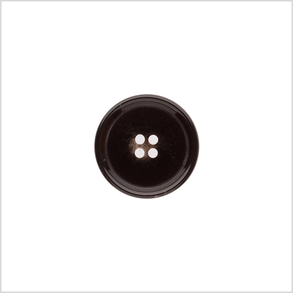 Italian Shiny Dark Brown Rimmed 4-Hole Button - 32L/20mm - Joann Fabrics