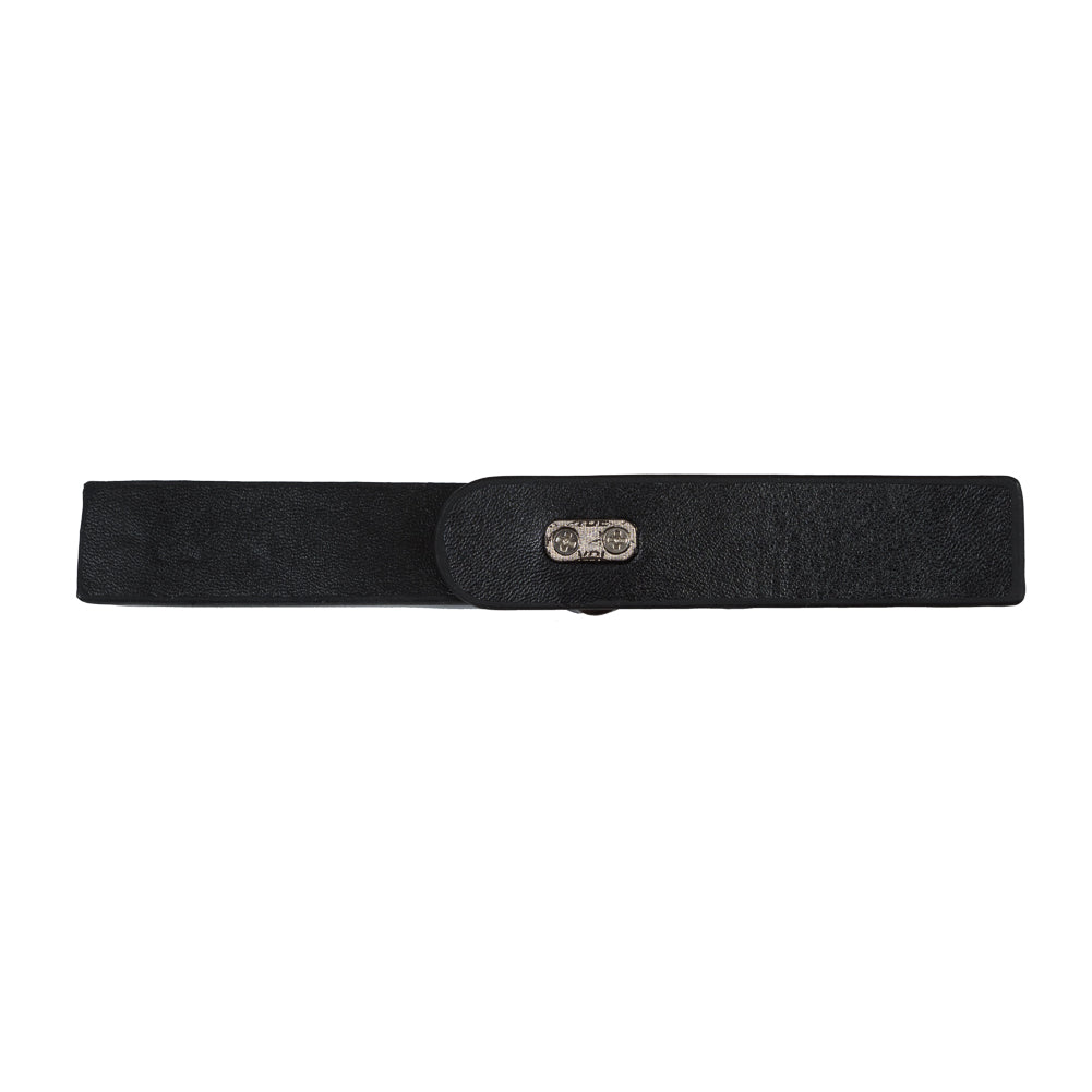 Italian Black and Gunmetal Snap Closure - 6
