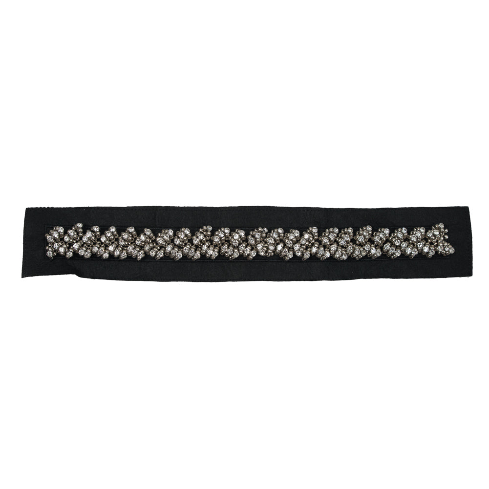Italian Sew-On Beaded and Rhinestone Applique - 14