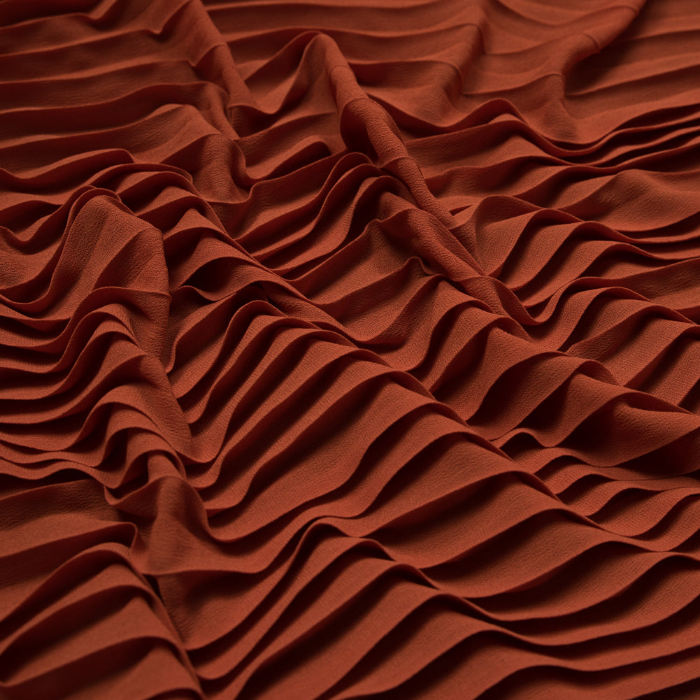 Accordion Pleated Chiffon - Burnt Orange - Etereo Collection - Joann Fabrics