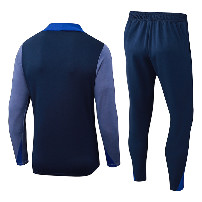 2025/2026 Psg Paris Saint-Germain Half-Pull Training Suit Royal Blue Set 01