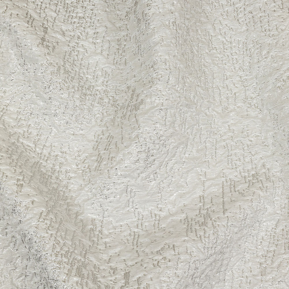 Metallic Silver and White Crinkled Luxury Brocade - Joann Fabrics