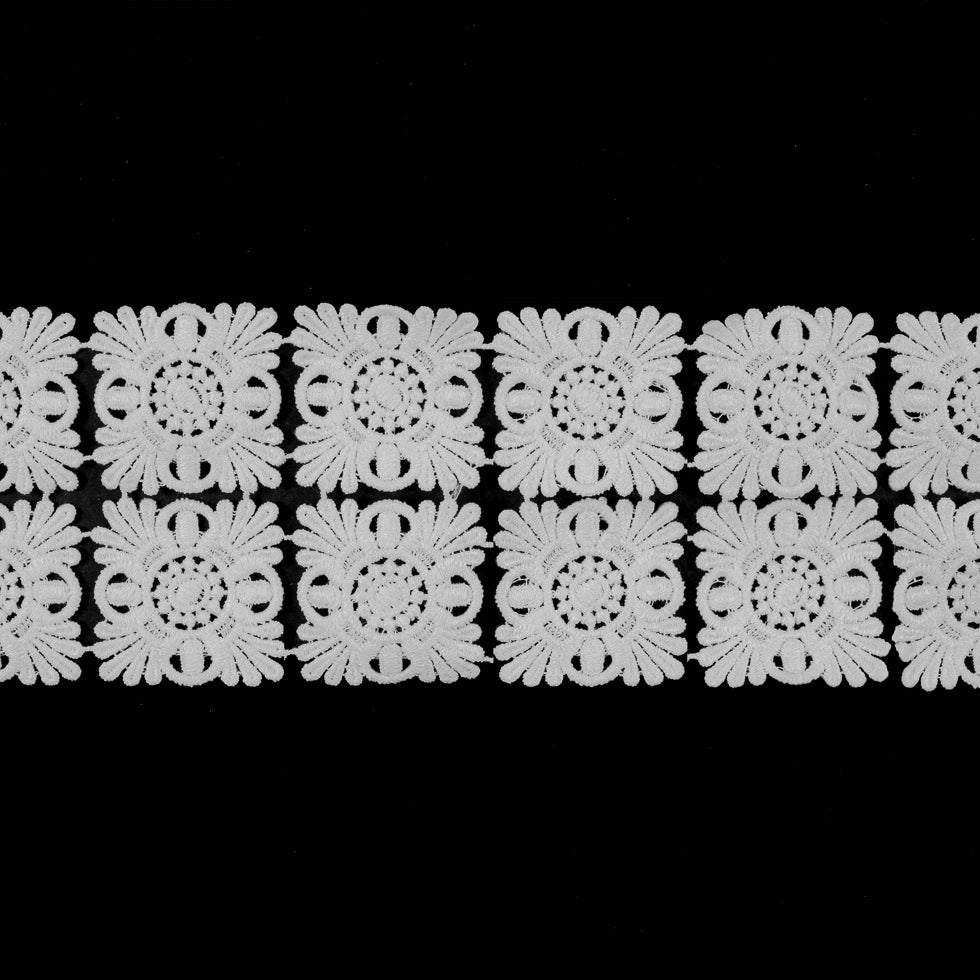 Venise White Lace Trim - 3.5