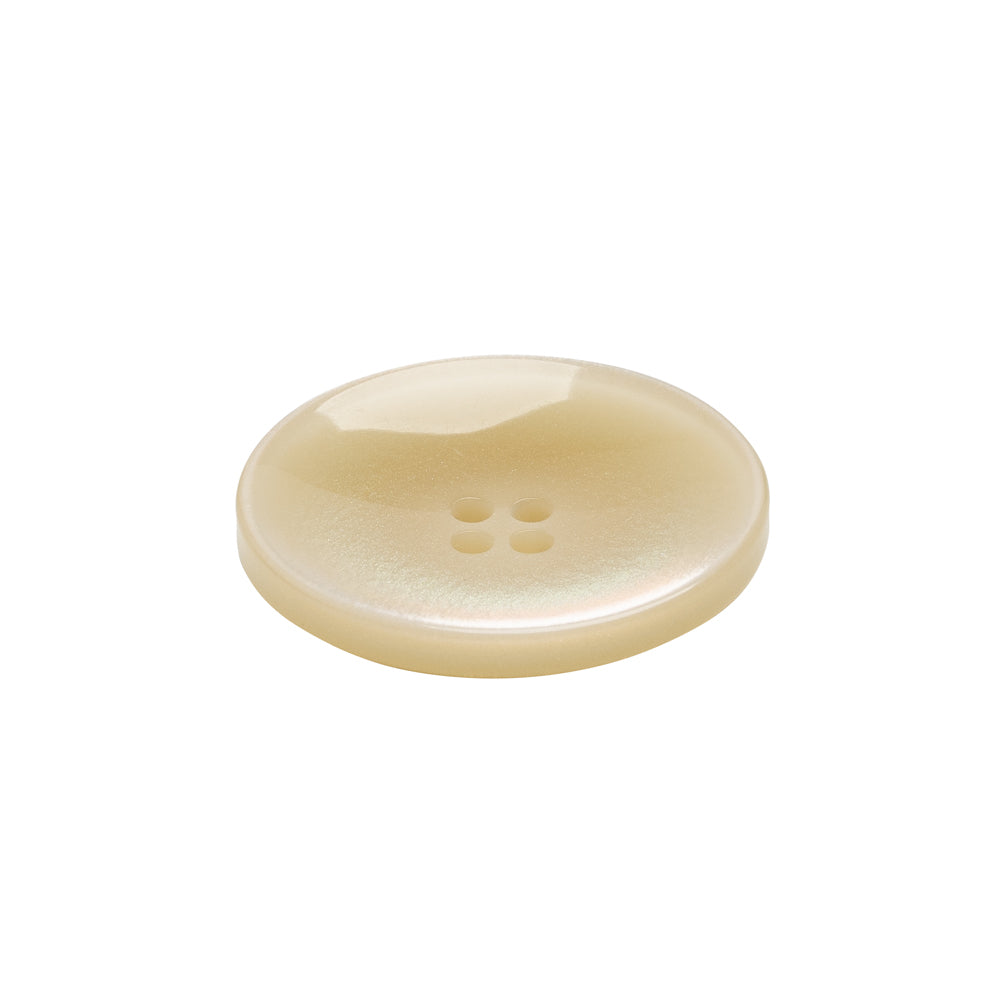 Plastic 4-Hole Button - 36L/23mm - Ivory, Pink and Green Iridescent Shimmer Saucer - Made in Italy - Joann Fabrics