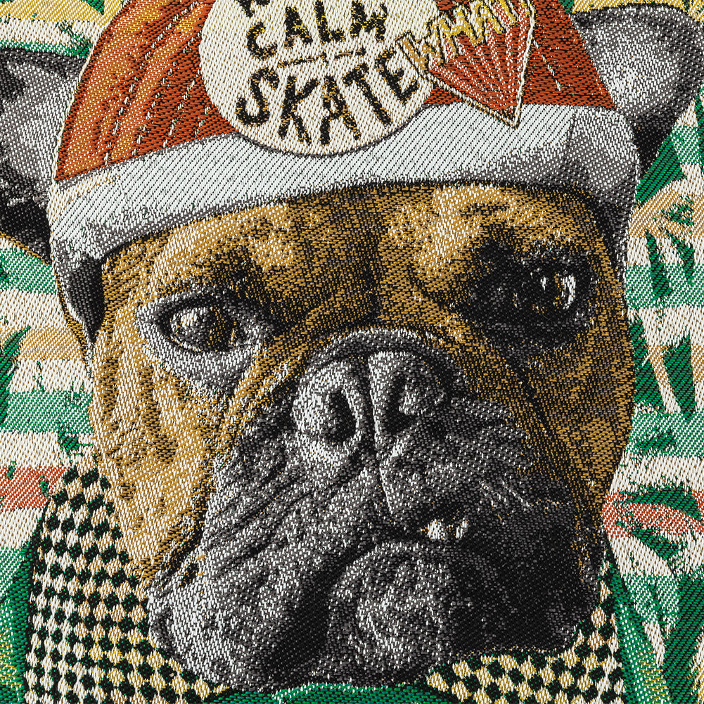 French Green Keep Calm Skater Oversized Square Patch - 18.875