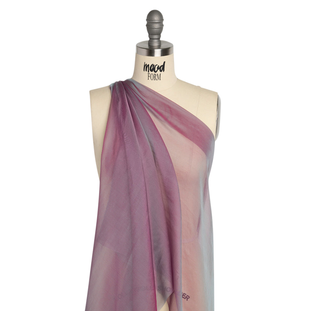 Chiffon-Like Silk Voile - Seafoam and Magenta Iridescent - Adelaide Collection - Joann Fabrics