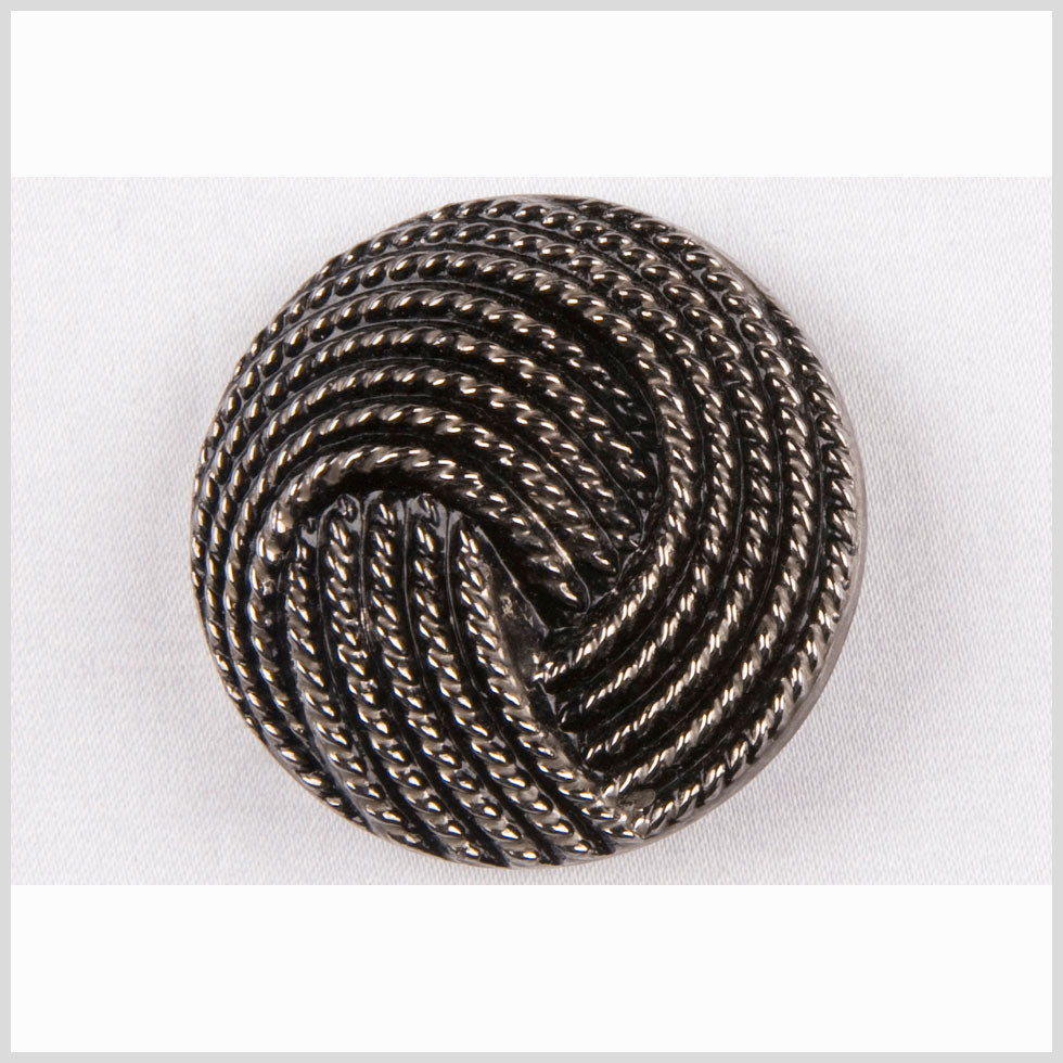 Black and Platinum Knotted Glass Shank Back Button - 44L/28mm - Joann Fabrics
