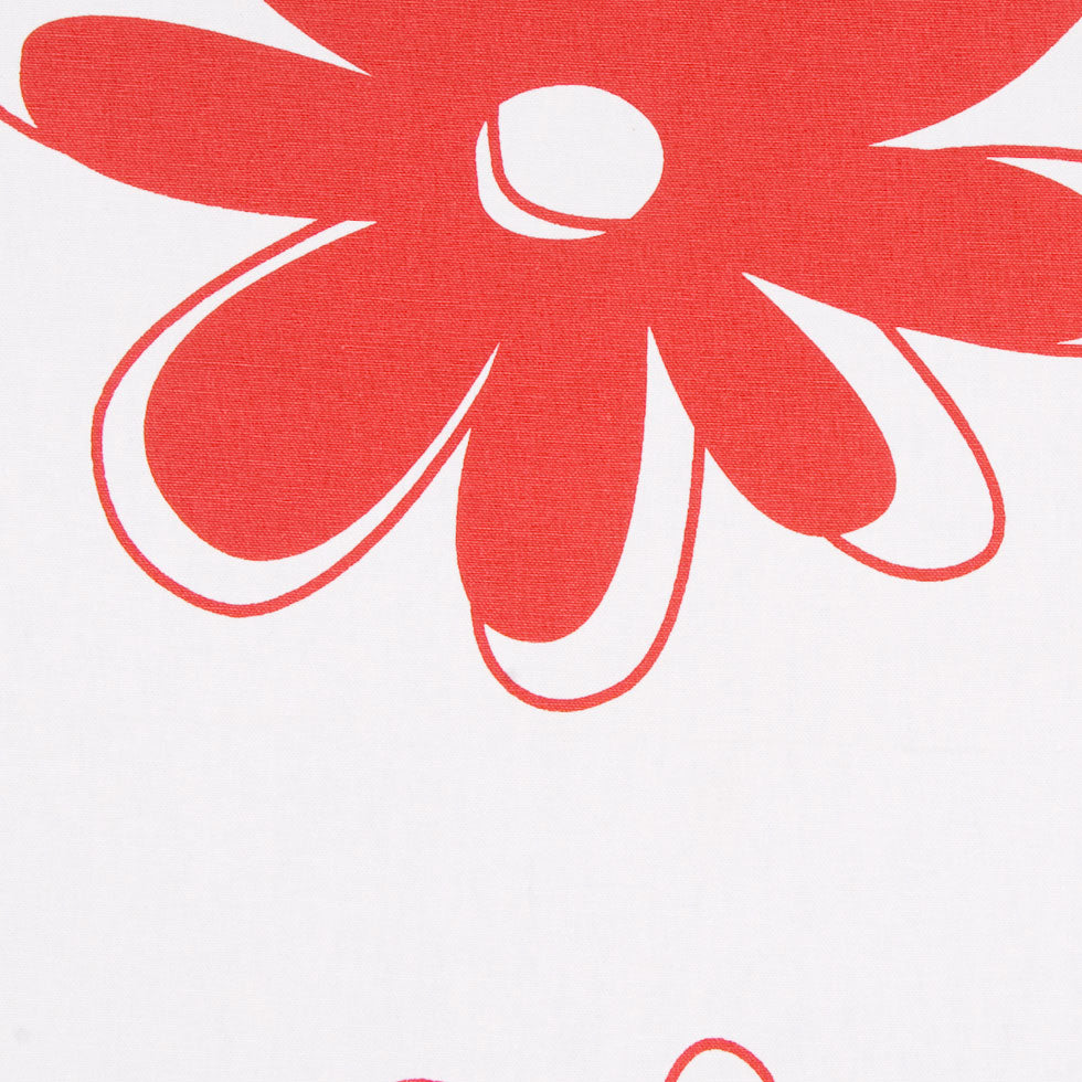 Off-White/Black/Primary Red Floral Canvas - Joann Fabrics