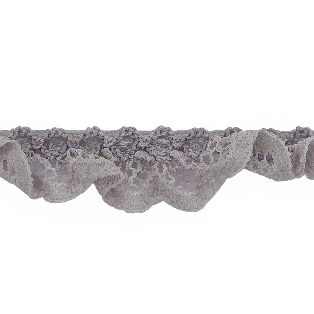 Mauve Shadows Criss Cross Crochet Trimming - 0.625