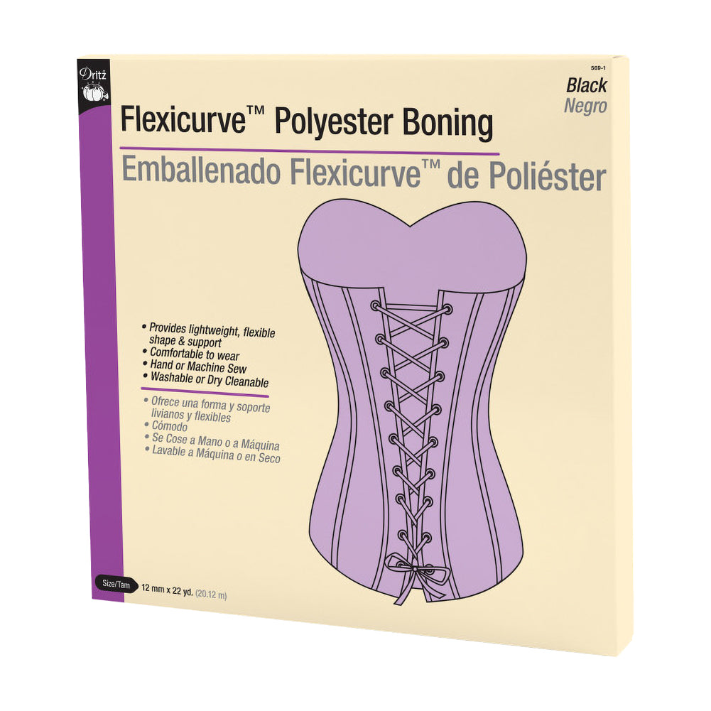 Dritz Flexicurve Polyester Boning - Black - 12mm X 22yds - Joann Fabrics