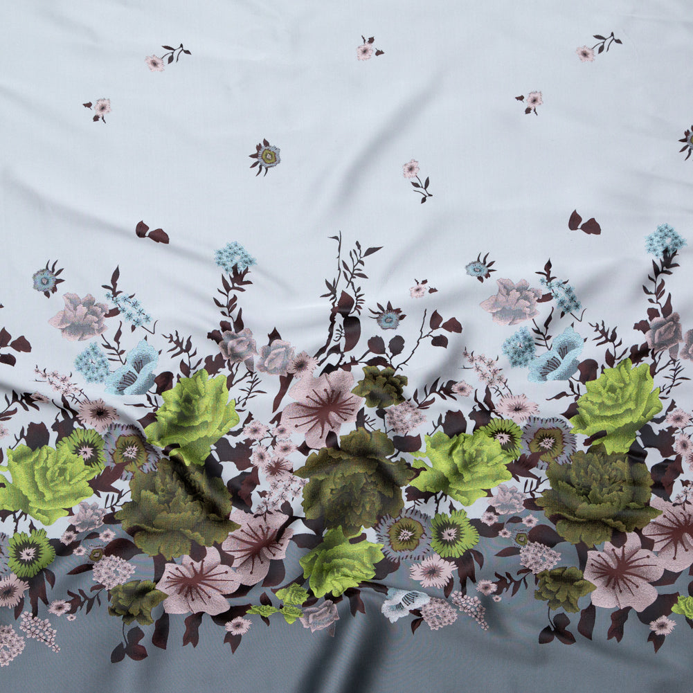 Silver, Green and Mauve Floral Jacquard Panel - Joann Fabrics