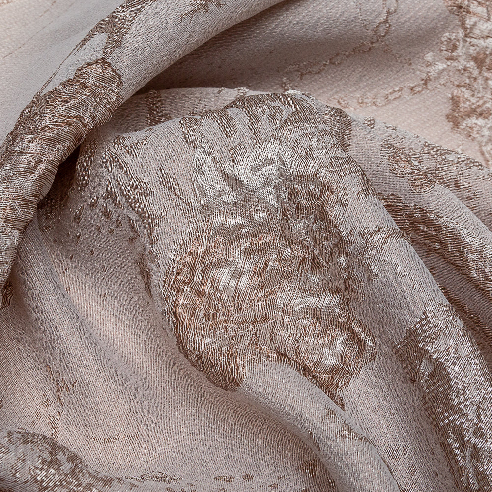 Luminous Taupe Abstract Luxury Double-Layer Organza Brocade - Joann Fabrics