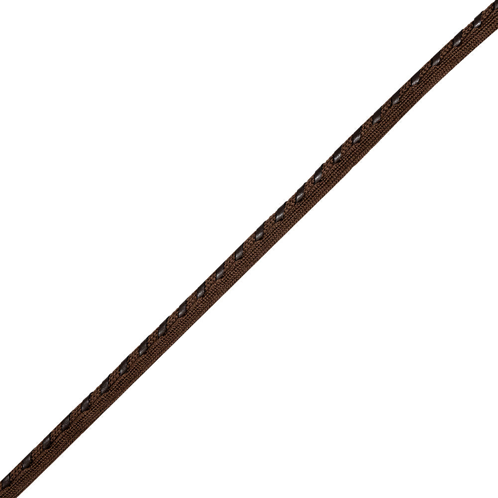 Reunion and Marrone Leather Twisted Braid with Lip - 0.4