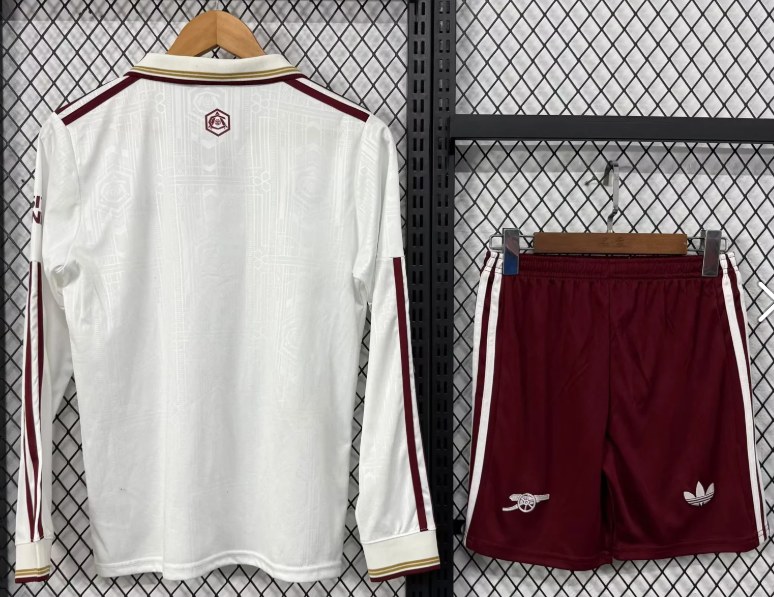 2025/2026 Long Sleeves Arsenal Third Away Football Shirt 1:1 Thai Quality Kids Size