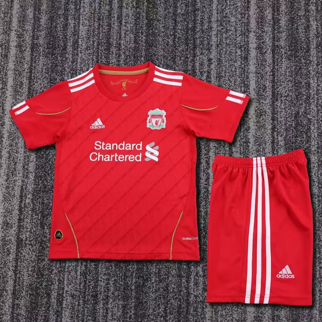 2010-2012 Retro Liverpool Home Football Jersey 1:1 Thai Quality Kids Size