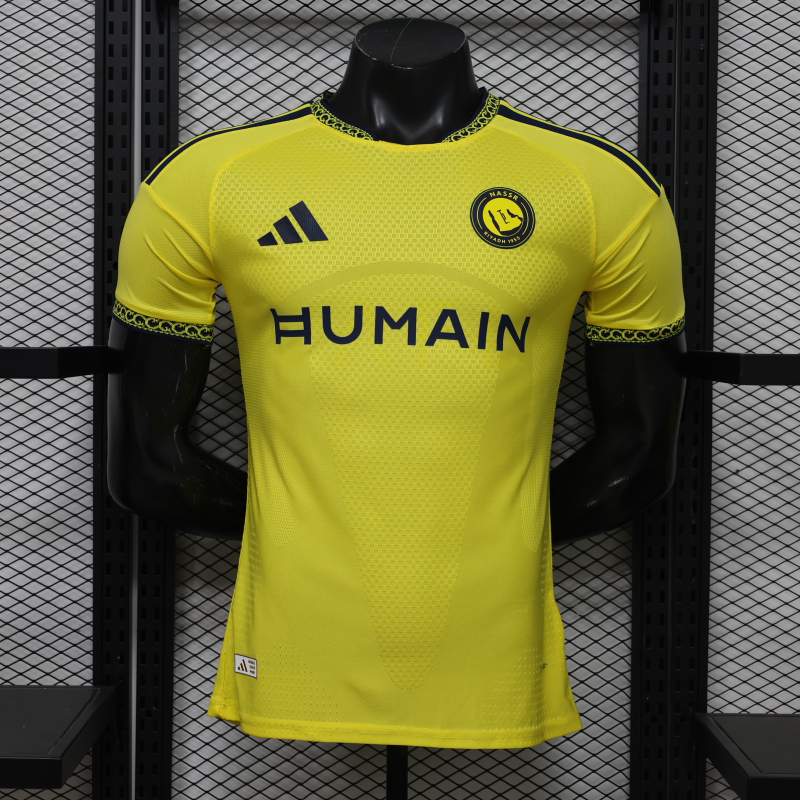Al Nassr Riyadh Victory 26-27 Home Jersey With HUMAIN Sponsor - Player Version - UnitedFutballJersey