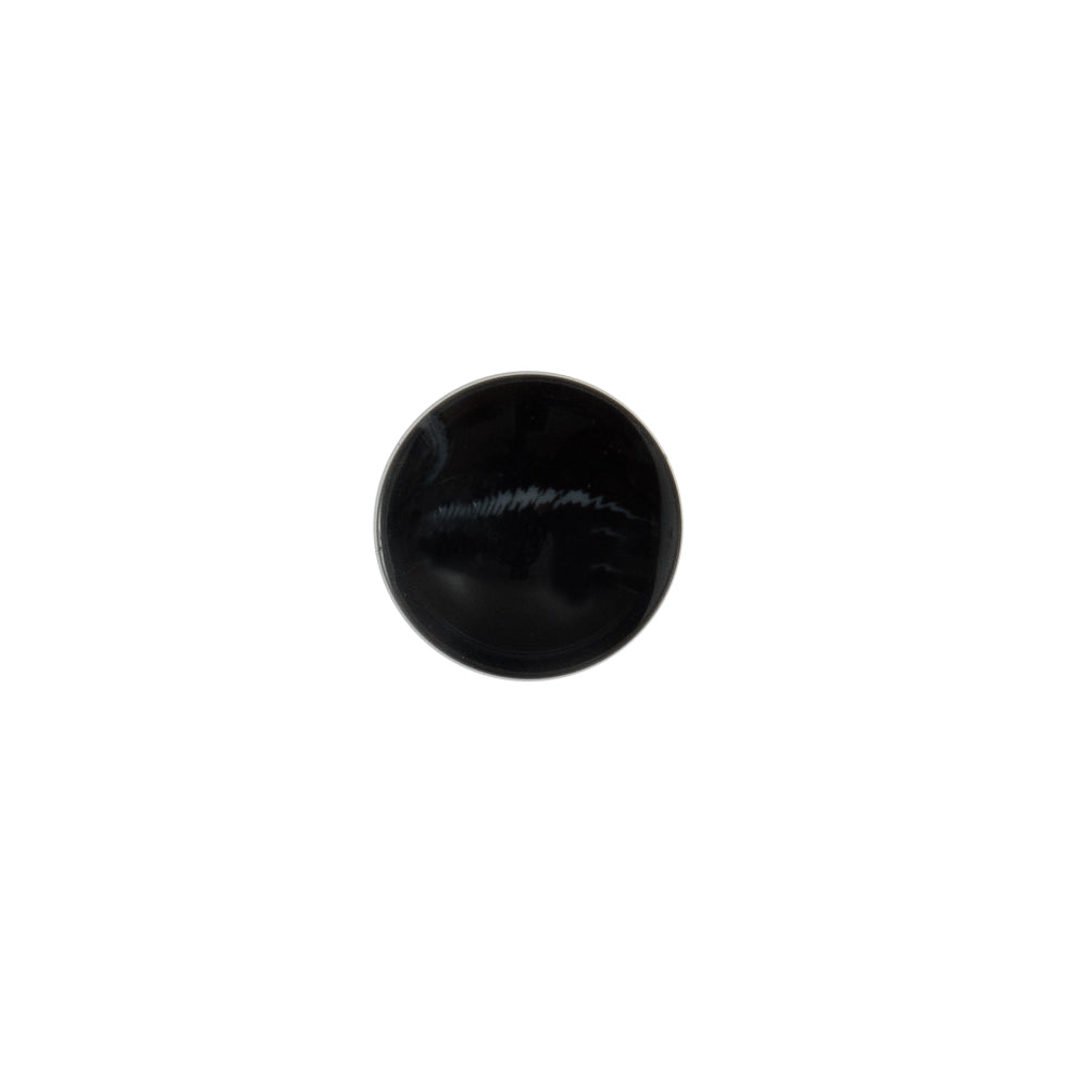 Italian Black Glossy Shank Back Button - 18L/11.5mm - Joann Fabrics