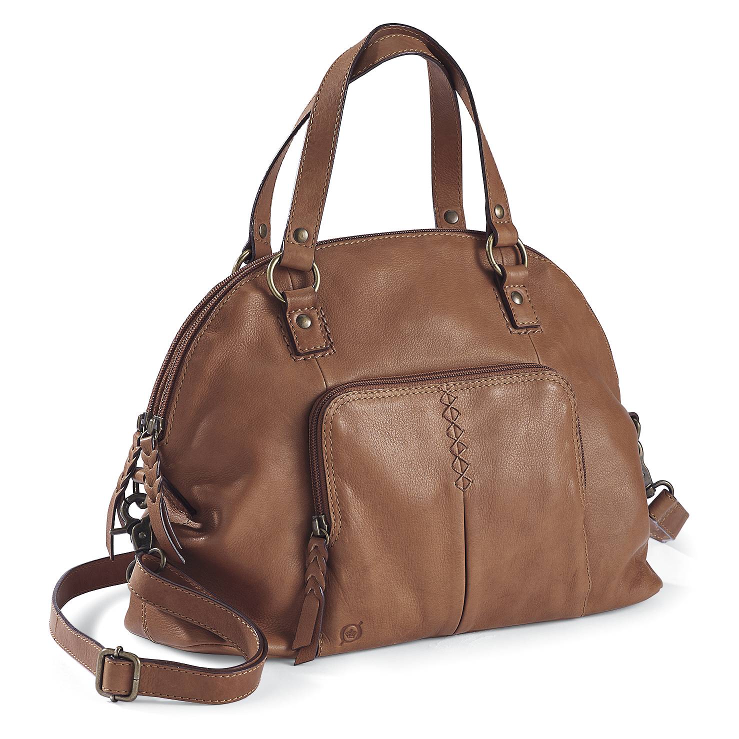 Curved-Top Leather Satchel by Born® - Northstyle Catalog