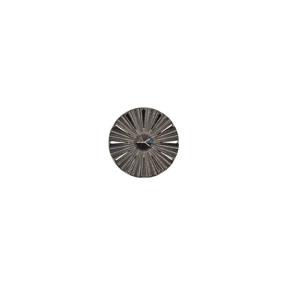 Italian Gunmetal Chrome Plated Floral Nylon Button - 16L/10mm - Joann Fabrics