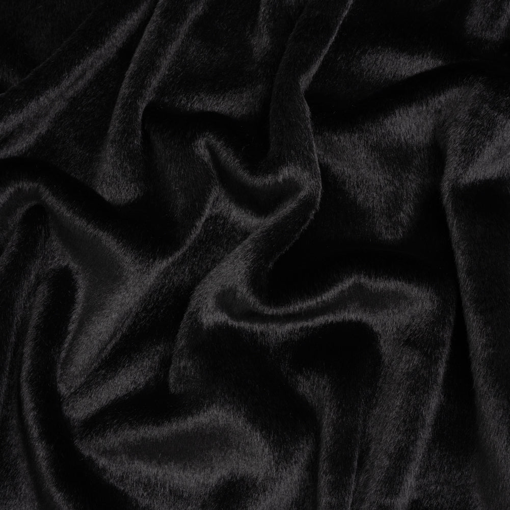 Plush Short Pile Recycled Polyester Faux Fur - Black - Joann Fabrics