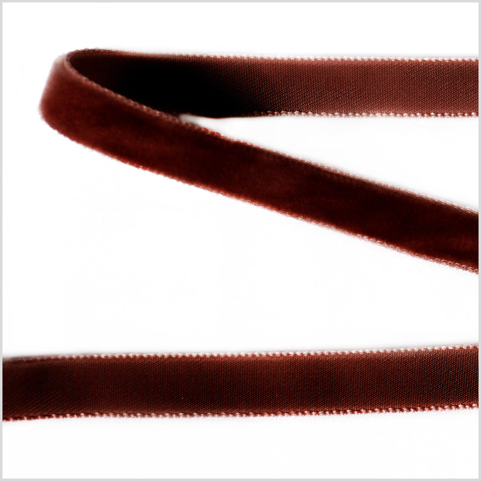 Single Faced Velvet Ribbon Made in Italy - 3/8
