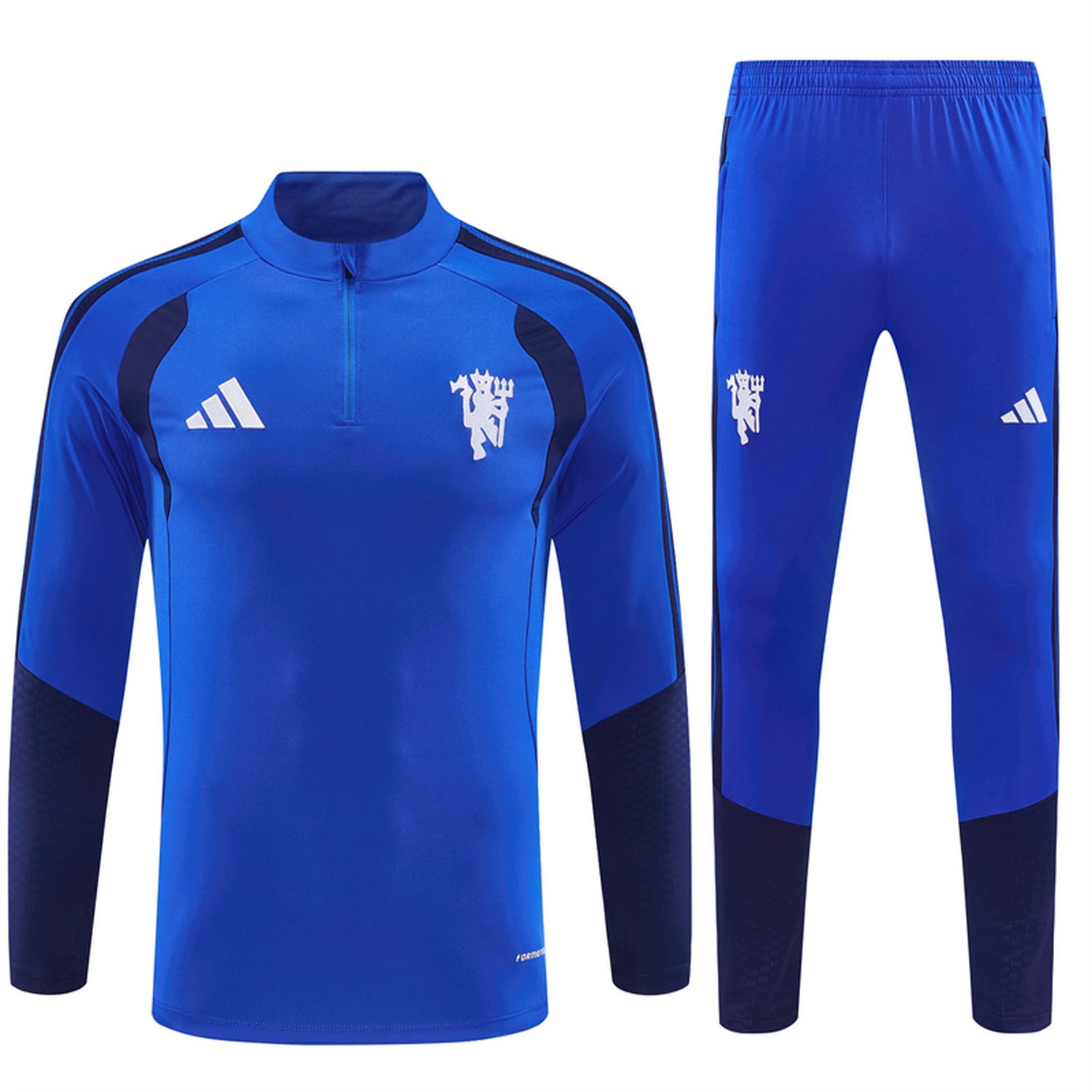 Manchester United 26-27 Kids Long Sleeve Training Set - Blue Top & Blue Pants - UnitedFutballJersey