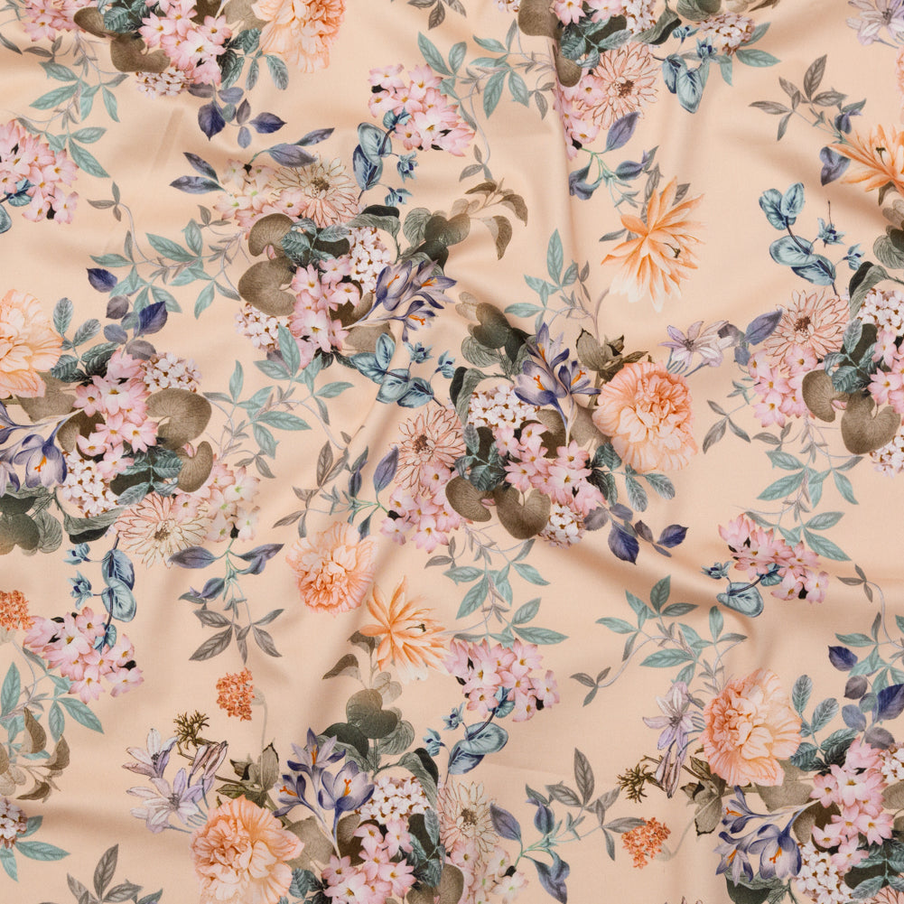 Stretch Cotton Sateen - Bisque Floral - Trifling Thoughts Print - Mood Exclusive Kenko Collection - Joann Fabrics
