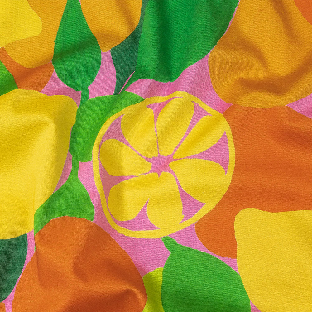 Stretch Cotton Sateen - Citrus Fruits - Zest Friends Print - Mood Exclusive Citrus Collection - Joann Fabrics