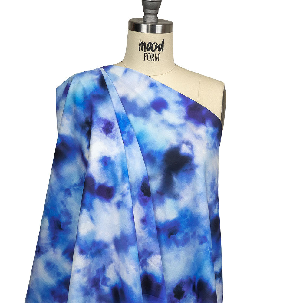 Cotton Voile - Blue Tie Dye - High Tide Print - Mood Exclusive Indigo Collection - Joann Fabrics