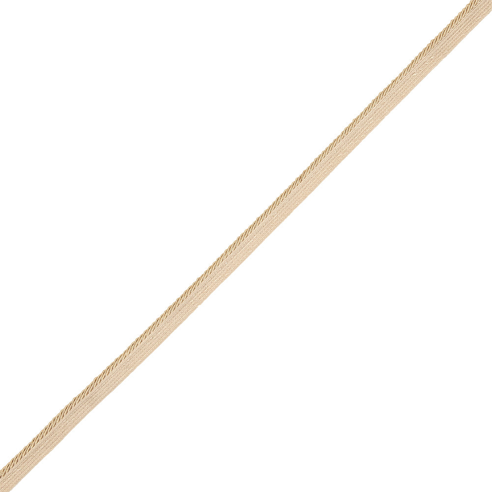 Gilded Travertine Cotton Blend Twisted Cord with Lip - 0.375