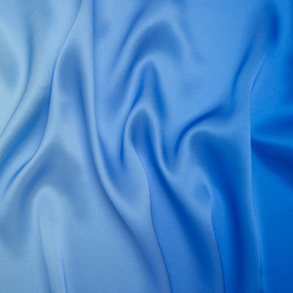 Silk Charmeuse Print 16MM, Made in Italy - White to Bright Blue Ombre - Joann Fabrics
